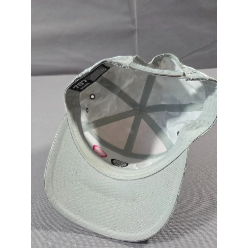 No Bogeeys Hat Gray White Camo Golf Snapback Vented Cap Reflective Sheen